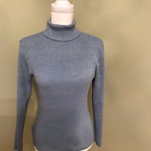 ❤️❤️Turtleneck Light Blue 7% Silver Metallic, MP